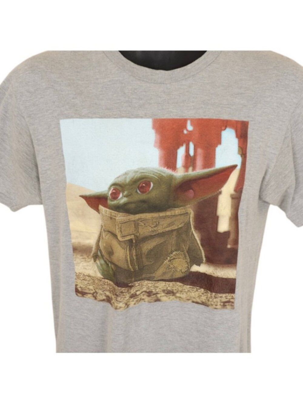 Star Wars The Mandalorian T Shirt Mens Size Small Gray Grogu TV Series